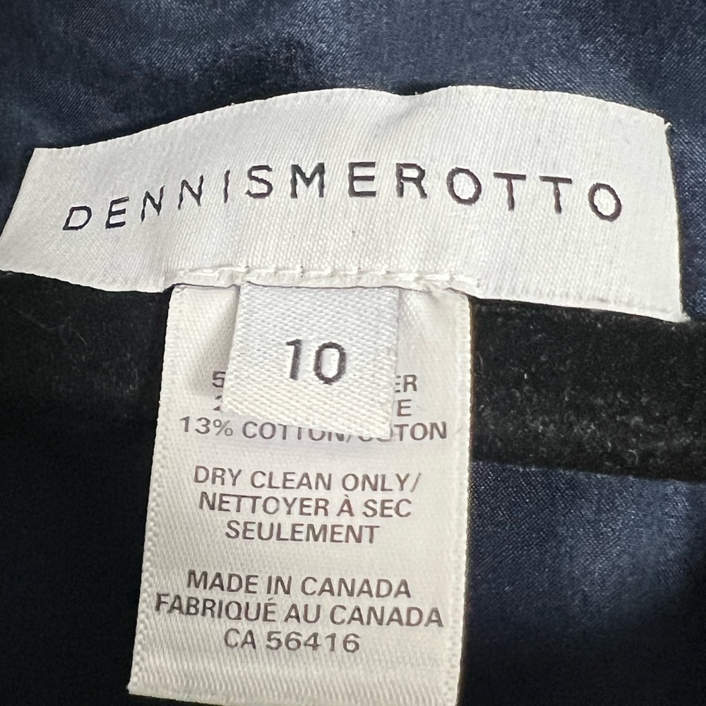Dennis Morroto Floral Midi Dress in Navy and Gold - Designer - Size 10 - Picture 5 of 5